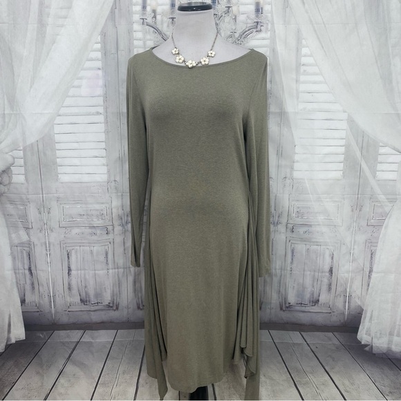 Ralph Lauren Sz 10 Green Tie-Waist Short Casual Mini Dress Long Sleeve Pullover - Picture 4 of 15